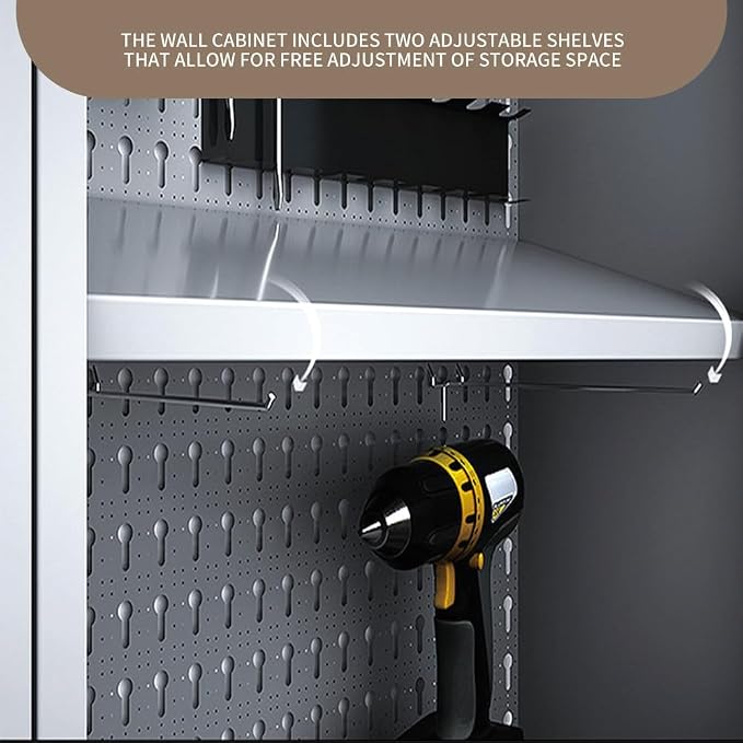 JZD Steel Garage Wall Mounted Tool Cabinet - Image 5