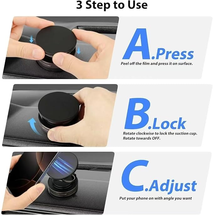 Super Strong Magnetic N52 car Phone Holder, 3-axis Folding, 360° Multi-Angle - Image 8