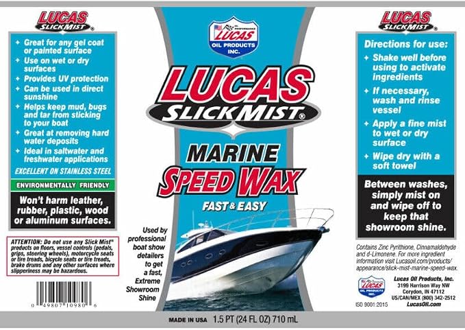 Lucas Oil 10980 Slick Mist Marine Speed Wax, 24 Oz - Image 3