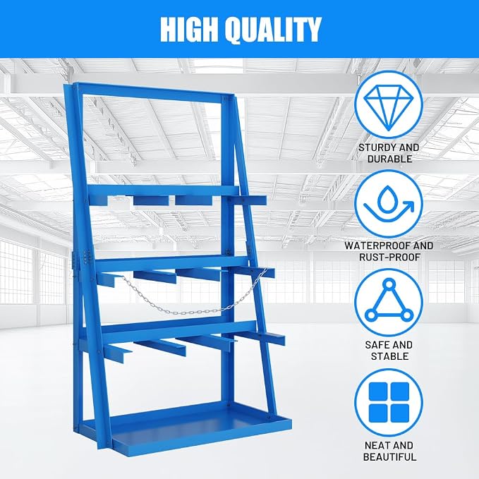 Yeeoy Steel Vertical Bar Rack, Lumber Storage Rack - Image 8