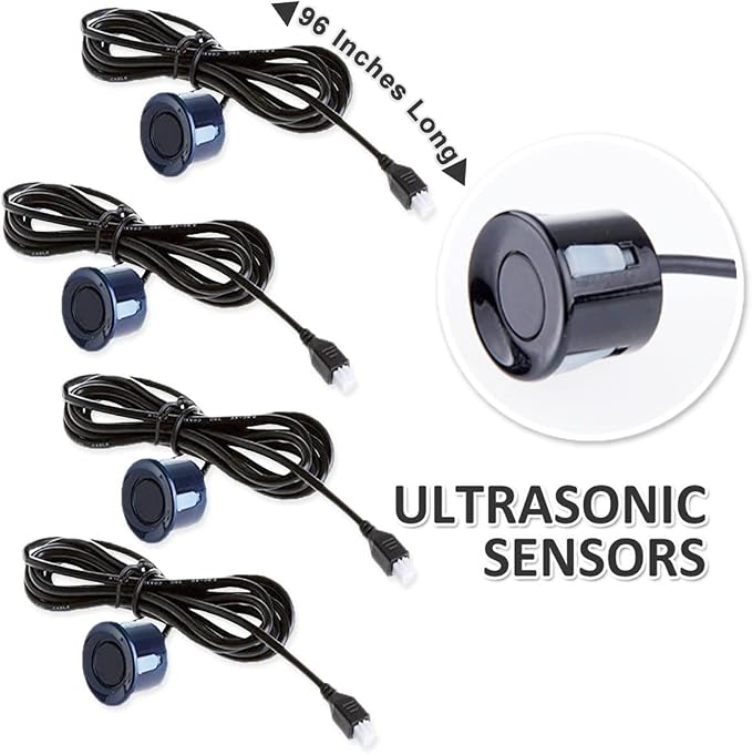 ZONETECH New 4 Parking Sensors LED Display Car Reverse Backup Radar System 10 - Image 3