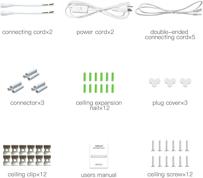 6 Pack LED Shop Light 2FT 30W, 4350LM 5000K Utility Garage Lights, Linkable - Image 6