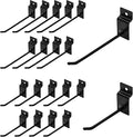 Yuahar Slatwall Hooks 20Pcs 4/6 Inch Slatwall Accessories Heavy Duty Slat Wall by Yauhar