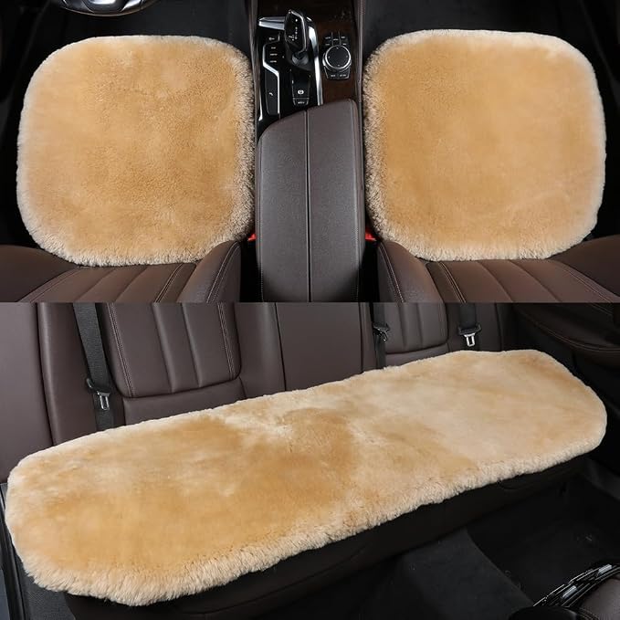 Fluffy Genuine Australia Sheepskin Car Seat Cover - Image 8