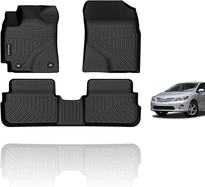 KELCSEECS Floor Mats Custom for 2009 2010 2011 2012 2013 Corolla Sedan by KELCSEECS