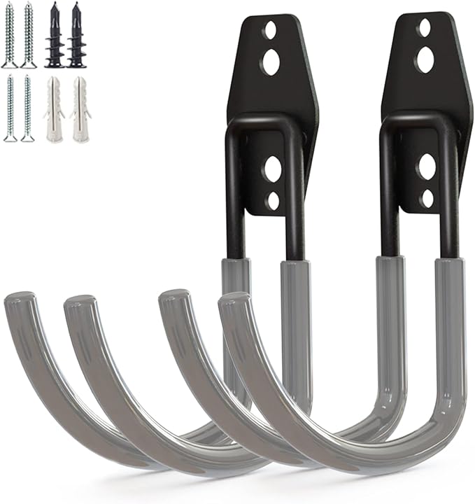 Garage Storage Utility Hooks，Garage Garden Tool Organizer，Steel Wall Mount Hooks by GeeWatom