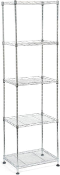 Chrome Small 5 Tiers Wire Shelving NSF Certified. Adjustable Storage Rack by Unknown