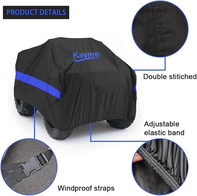 Kayme ATV Cover Waterproof Outdoor Heavy Duty, 4 Wheeler Quad Cover All Weather - Image 3