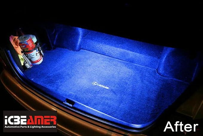 ICBEAMER 12" High Power Blue 18 SMDs 2835 LED Strip Light Universal Fit Car - Image 5
