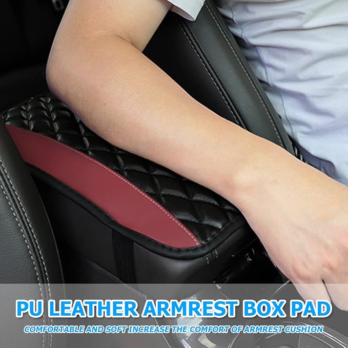 Car Center Console Cushion Pad, Universal Leather Waterproof Armrest Seat Box - Image 7