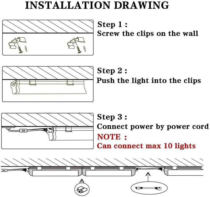 25 Pack, Led Shop Lights, 8FT Led Shop Light, 100W 6000K 15000LM Clear White - Image 6