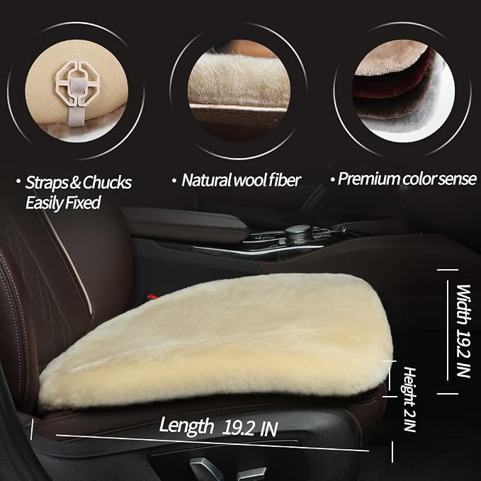 LLB Genuine Sheepskin Car Seat Cushion Seat Covers - Image 3