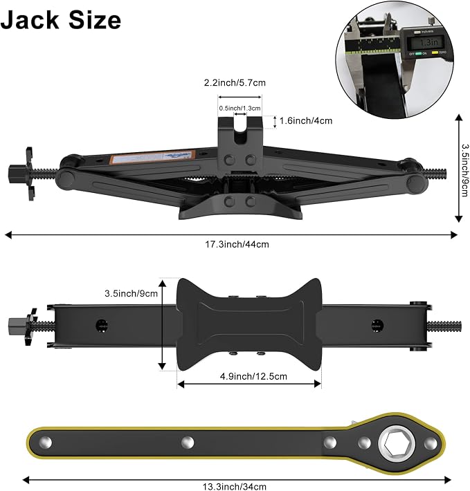 IMAYCC Scissor Lift Jack, Compact Car Jack Kit - Image 5