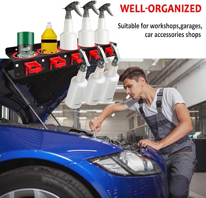 Wall Mounted Spray Bottle Holder, 2 Pack Spray Can Holder, Spray Bottle Storage - Image 3