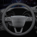 New Nappa Leather car Steering Wheel Cover, Universal 15 inch Black by HAOTULE