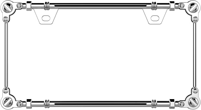 3D Chrome License Plate Frames, Pure Zinc Alloy Metal by Sgooky
