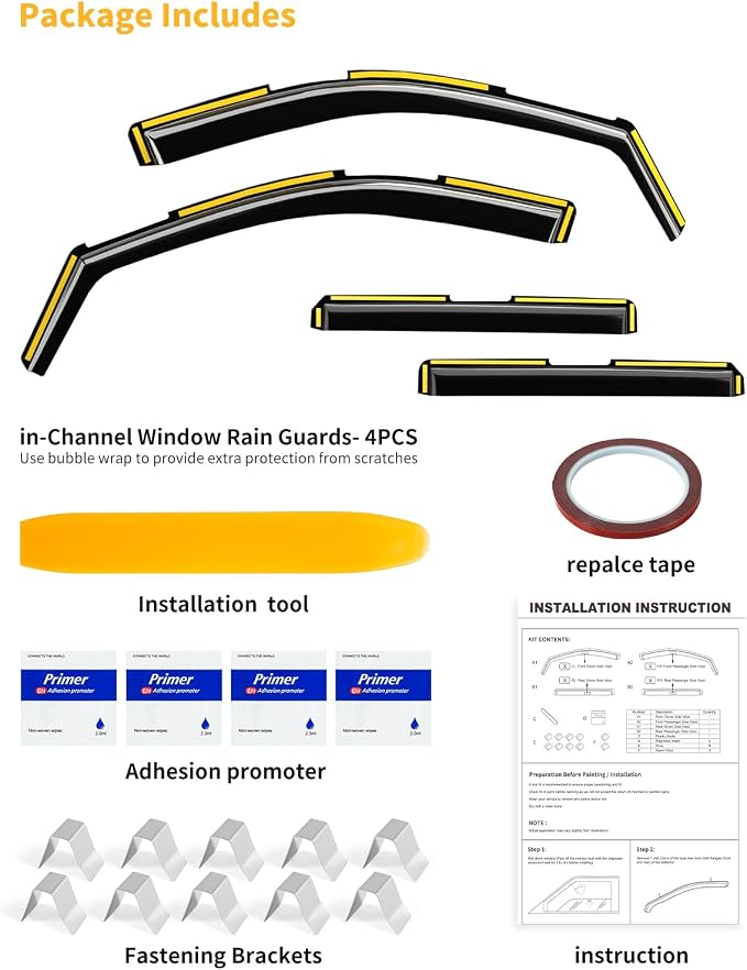 in-Channel Window Rain Guards Compatible - Image 9