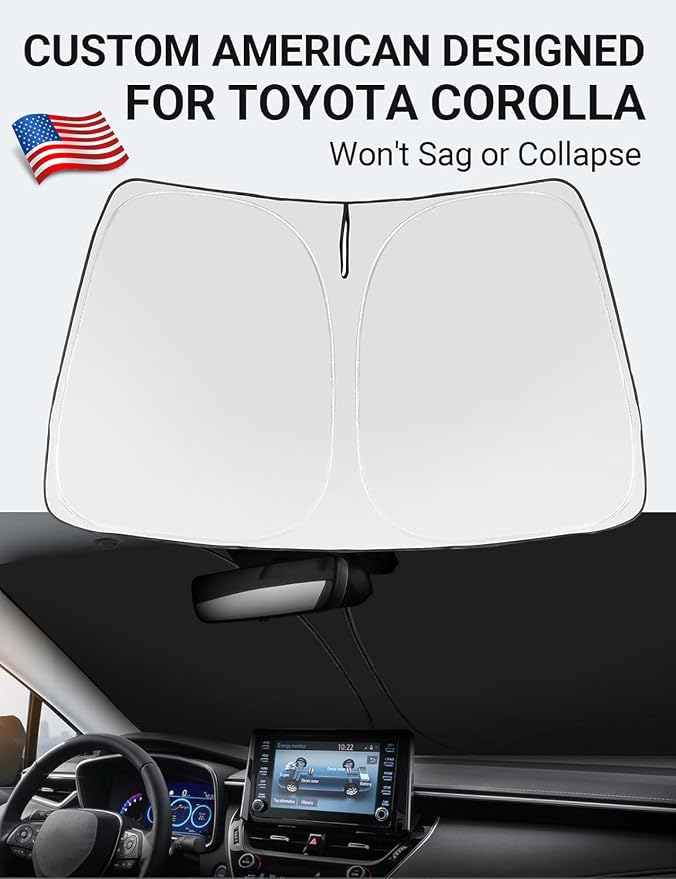 Proadsy for Toyota Corolla 2019-2024 2025 Windshield Sun Shade 4-Layer Foldable - Image 2