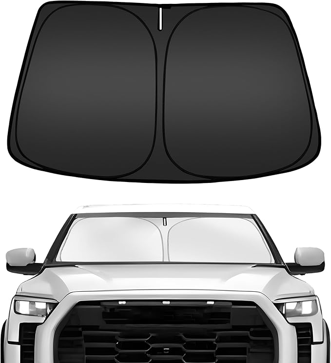 ARISMOTOR Windshield Sun Shade for Toyota Tundra 2022-2025 2026, Custom Fit by ARISMOTOR