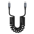 AGVEE 2 Pack 3ft Coiled Short USB-C to USB-C Charging Cable 60W PD Fast Charger by AGVEE