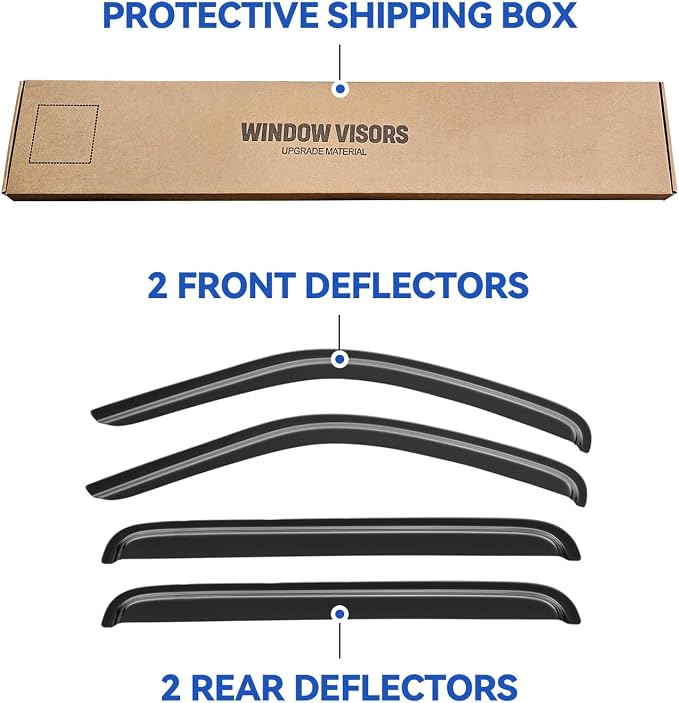 Window Visors Rain Guards for 2008 2009 2010 2011 2012 Jeep Liberty, - Image 5