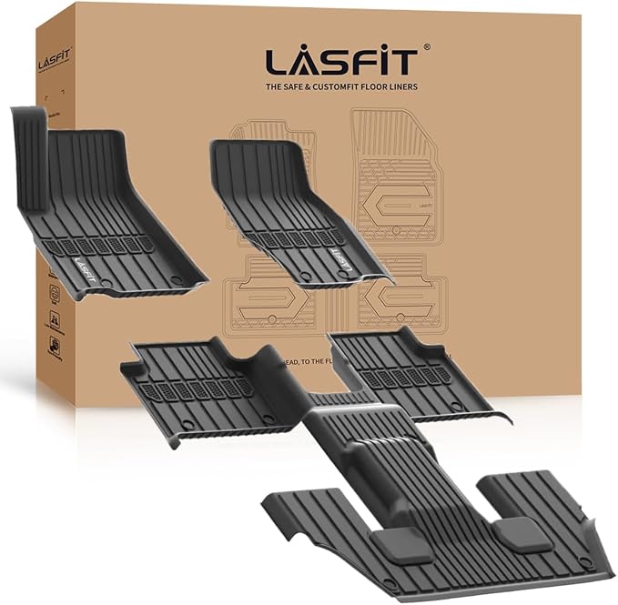 LASFIT Floor Mats for Jeep Grand Cherokee L 2021-2025 All Weather TPE Custom by LASFIT