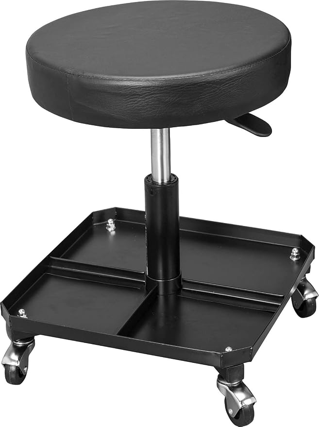 Torin ATR6350B Rolling Pneumatic Creeper Garage/Shop Seat: Padded Adjustable by Torin