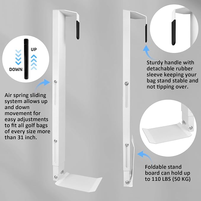 Wall Mount Golf Bag Storage Stand Organizer Rack - Image 3