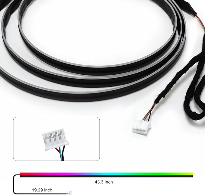 Dreamcolor Acrylic Interior Car LED Strip Light 43-inch, which fit - Image 2