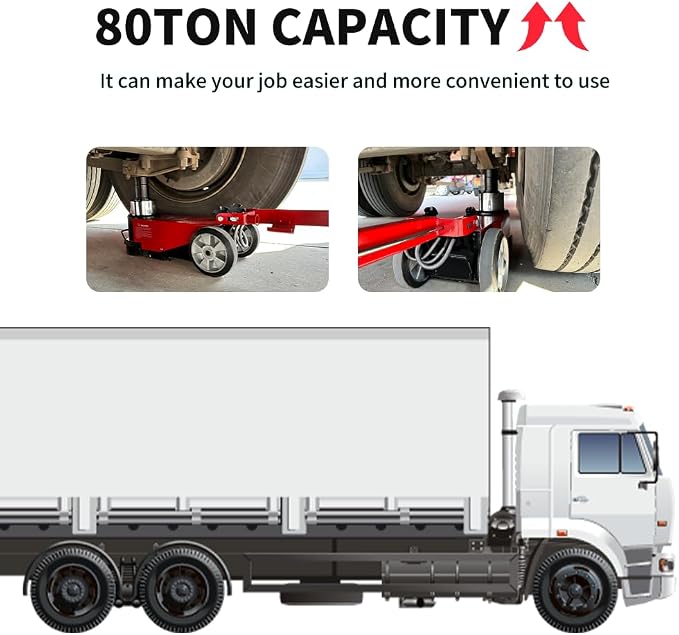 80 Ton Heavy Duty Floor Jack Pneumatic Hydraulic Jack Car Truck Lift Fit - Image 5
