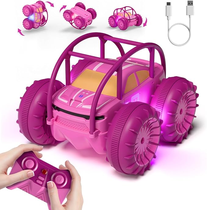 MaxTronic Amphibious Remote Control Car, Rechargeable RC Cars Toy 360° Flips by MaxTronic