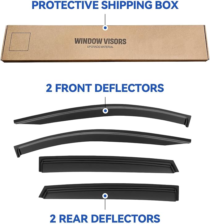 Window Visors Rain Guards for 2020-2025 Ford Escape, Out-Channel Window Vent - Image 5