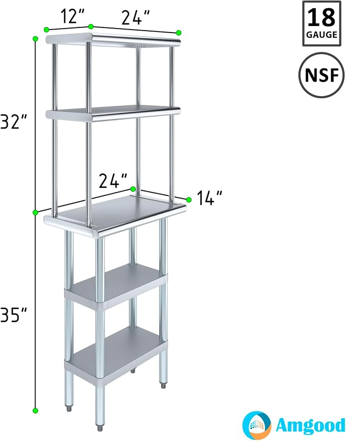 Amgood Stainless Steel Work Table - Image 3