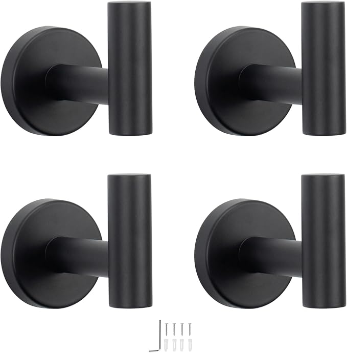 NearMoon Bath Towel Hooks- SUS 304 Stainless Steel Robe Hook Holder, Heavy Duty by NearMoon