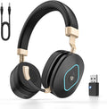 Wireless Headset with Mic for Work, Hybrid Mode Wireless/Wired, Dual AI Noise by Earbay