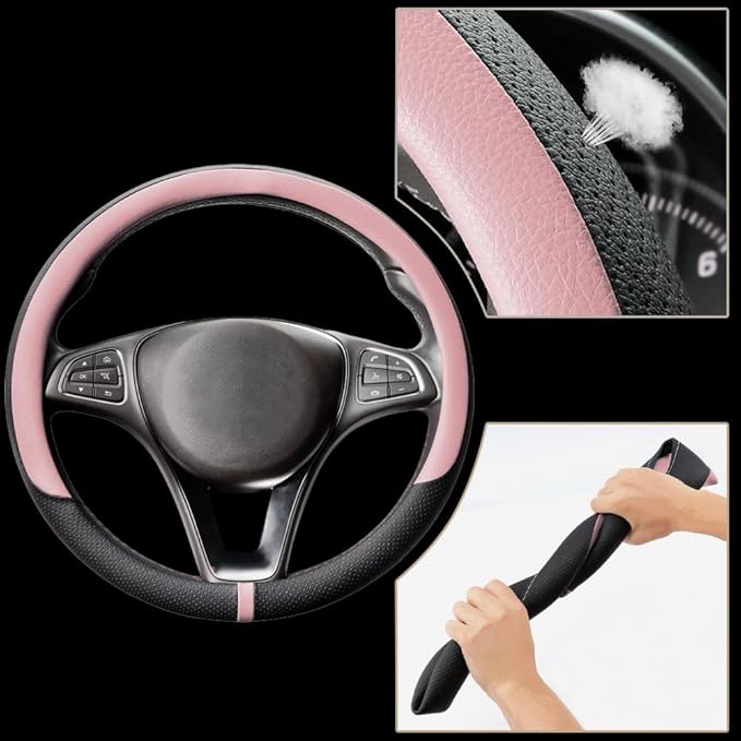 COFIT Breathable Car Steering Wheel Cover 16 inch Auto Universal Leather Wrap - Image 3