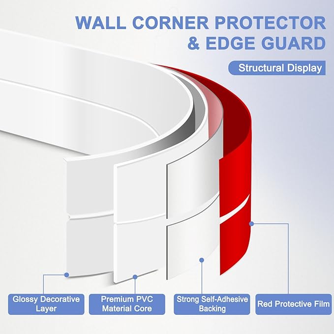 Wall Corner Protector Moulding Trim Peel and Stick Wall Corner Guards Trim - Image 4