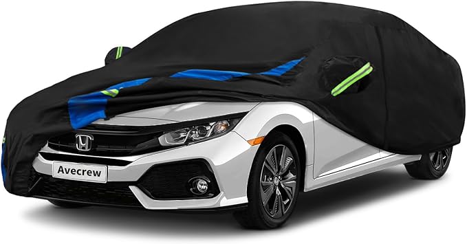 Avecrew Car Cover Custom Fit for Honda Civic Sedan, Waterproof All Weather Full by Avecrew