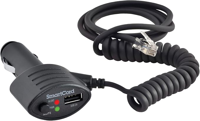 Escort Cobra Official SmartCord USB, Half Straight Half Coiled Cord by ESCORT
