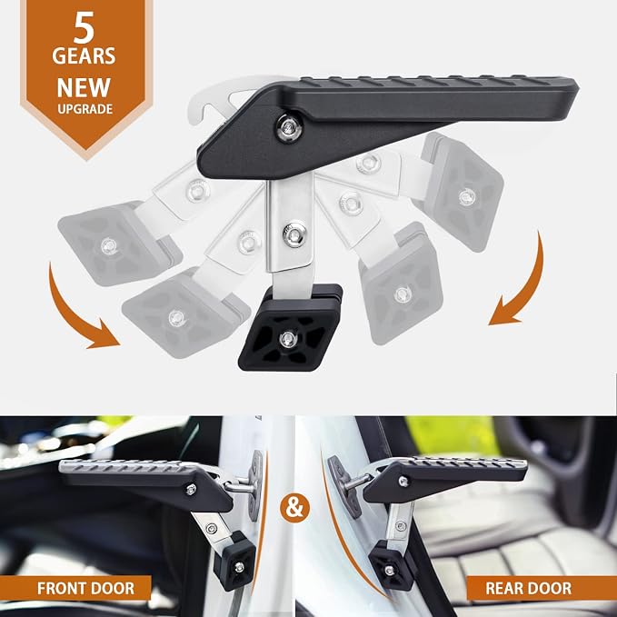TOOENJOY Adjustable 5 Gear Extra Protection Car Door Latch Step No Assemble - Image 2