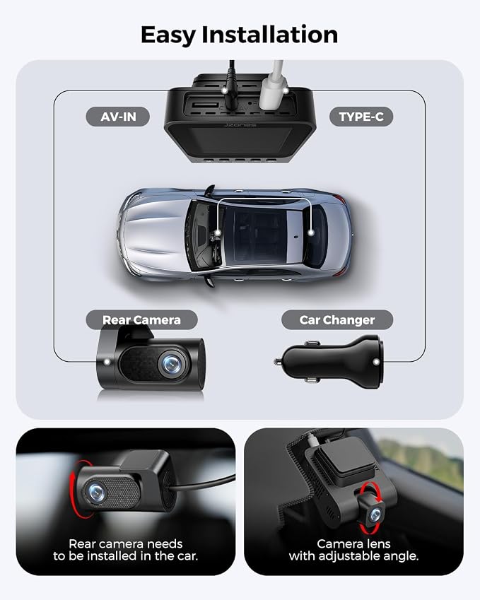 Dash Cam Front and Rear: 4K+1080P FHD Dual Dash Camera - Image 8