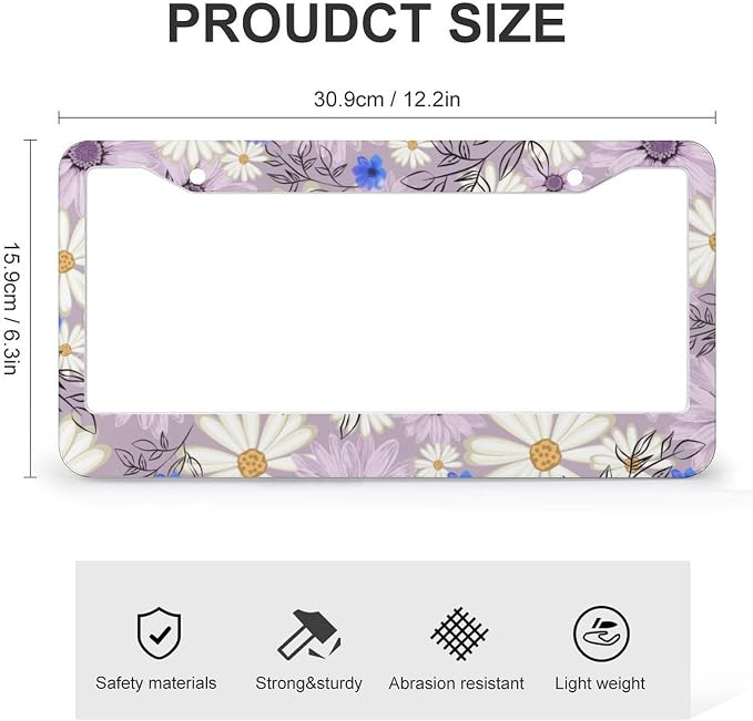 Flowers Daisy License Plate Frames - Image 2