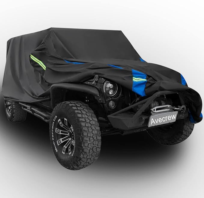 Avecrew for Jeep Wrangler Cover Waterproof 4 Door, All Weather for Jeep Rain - Image 8
