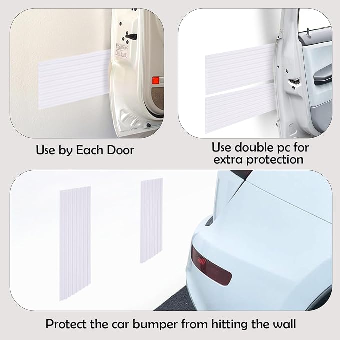 RUBBER BOND Garage Wall Protectors - 4in x 10ft Strong Self-Adhesive Rubber - Image 5
