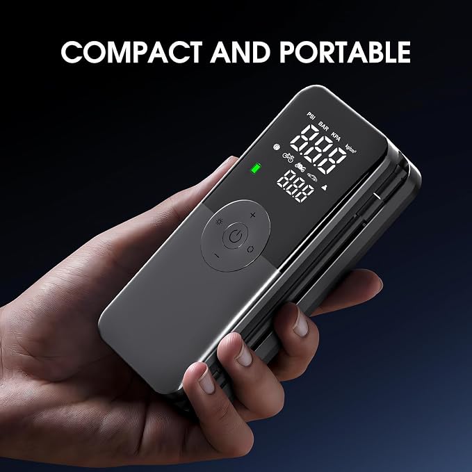 CARSUN Cordless Tire Inflator Portable Air Compressor, Car Tire Pump - Image 8
