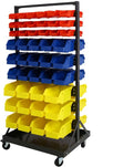 90 Parts Bin Rack Garage Storage Unit 9 Tiers System Steel Shelf by Sybrioka
