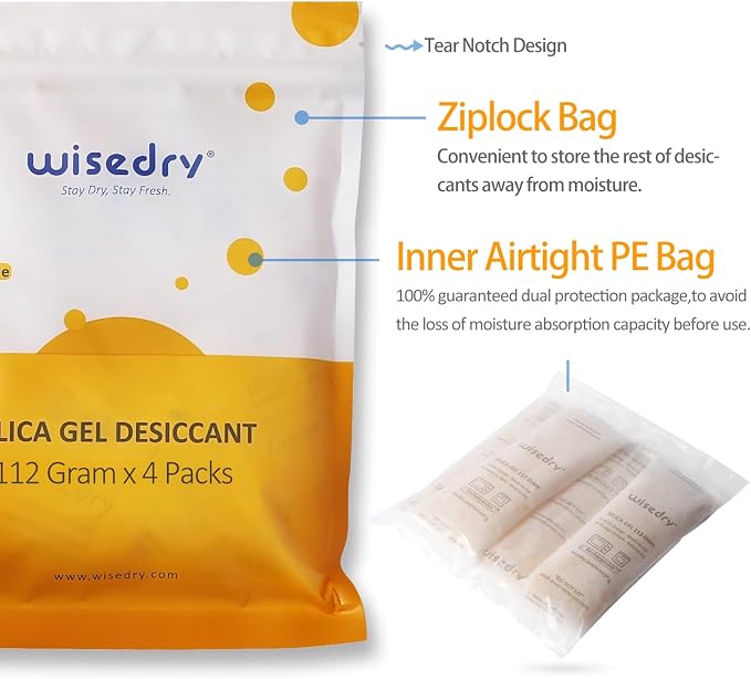 wisedry 112 Gram Silica Gel Desiccant Packs - Image 7
