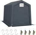 GREEN PARTY Storage Shelter Shed, 6x10 ft Portable Shed Outdoor Carport by GREENPARTY