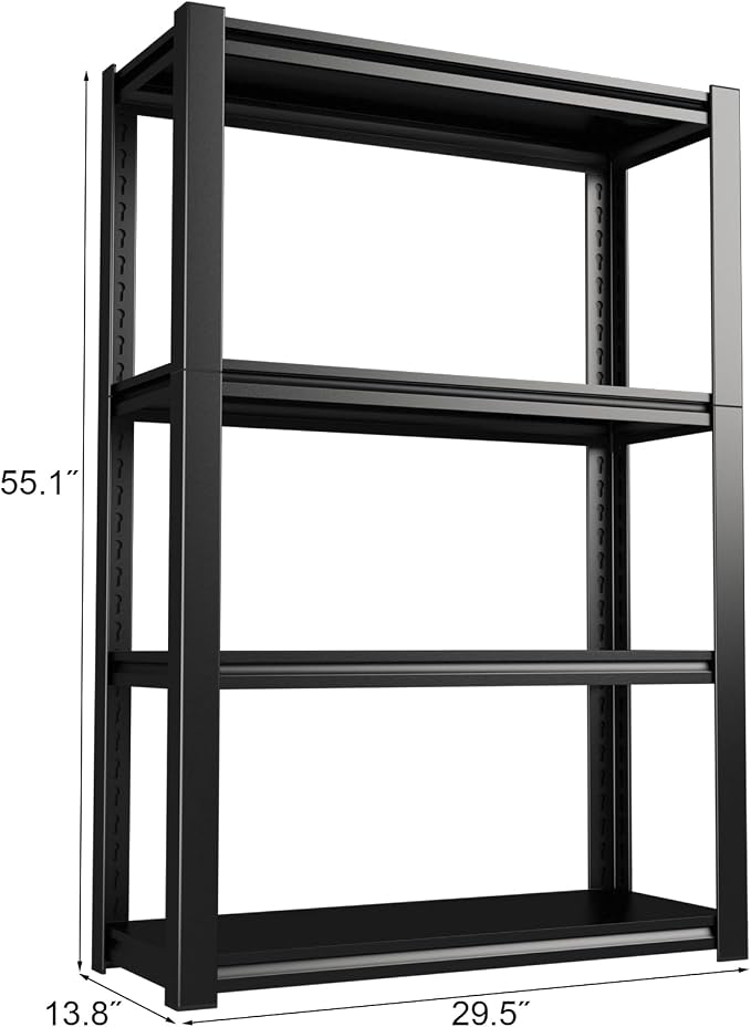 Storage Shelves, Small Shelves Unit and Storage, 4 Tier Metal Shelf - Image 2