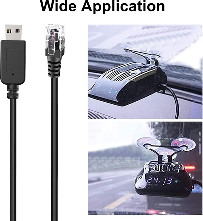 Radar Detector Cord, USB to RJ11 Plug Cable, - Image 5